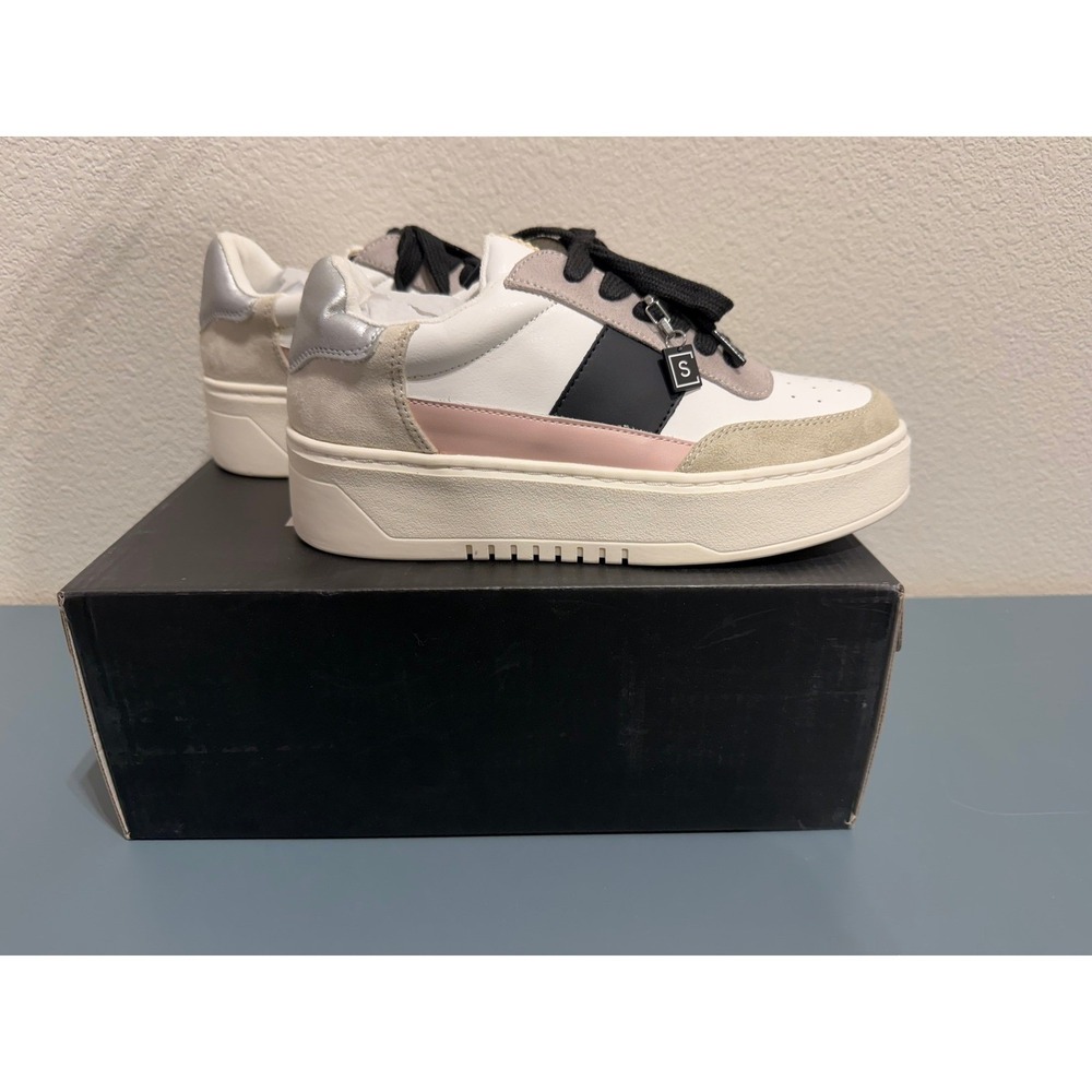SHUSHOP Oriana Platform Sneakers‎ Grey Multi Colorblock Womens 7.5 NEW